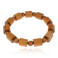 Деревянный браслет, 12мм, цвет желтый BS678