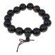 Браслет из черного дерева с Гуру-бусиной, 14мм BS683