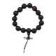 Браслет из черного дерева с Гуру-бусиной, 14мм BS683