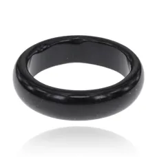 Кольцо из агата, размер 9, цвет чёрный KL429-09