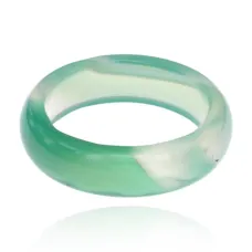 Кольцо из агата, размер 9, цвет зелёный KL431-09