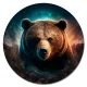 Коврик для мыши Медведь, d.20см KM1030