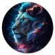 Коврик для мыши Космический лев, d.20см KM1035
