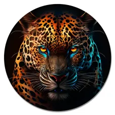 Коврик для мыши Леопард, d.20см KM1038