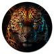 Коврик для мыши Леопард, d.20см KM1038