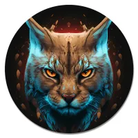 Коврик для мыши Рысь, d.20см KM1039