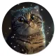 Коврик для мыши Удивленный кот, d.20см KM1050