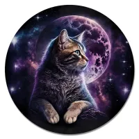 Коврик для мыши Космический кот, d.20см KM1057