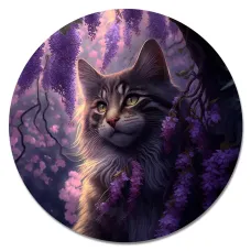 Коврик для мыши Кот на дереве, d.20см KM1060