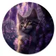 Коврик для мыши Кот на дереве, d.20см KM1060