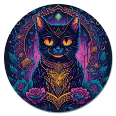 Коврик для мыши Мистический кот, d.20см KM1070