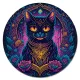 Коврик для мыши Мистический кот, d.20см KM1070