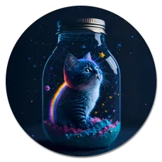 Коврик для мыши Котенок в банке, d.20см KM1075
