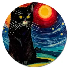Коврик для мыши Кот Ван Гог, d.20см KM1076