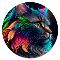 Коврик для мыши Лесной кот, d.20см KM1082