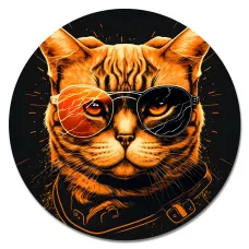 Коврик для мыши Кот анфас, d.20см KM1083