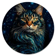 Коврик для мыши Звездный кот, d.20см KM1085