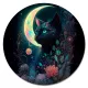 Коврик для мыши Ночная кошка, d.20см KM1088