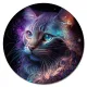 Коврик для мыши Сюрреалистичный кот, d.20см KM1089