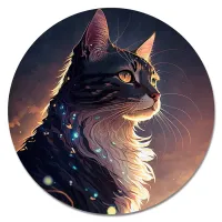Коврик для мыши Кошка на рассвете, d.20см KM1093