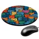 Коврик для мыши Коты паттерн, d.20см KM1094