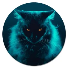 Коврик для мыши Длинношерстный кот, d.20см KM1097