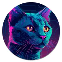 Коврик для мыши Полигональная кошка, d.20см KM1098