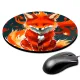 Коврик для мыши Огненная лиса, d.20см KM1103