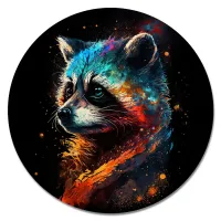 Коврик для мыши Енот, d.20см KM1108