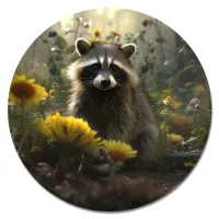 Коврик для мыши Енот в лесу, d.20см KM1109