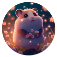 Коврик для мыши Хомячок, d.20см KM1111