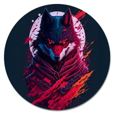 Коврик для мыши Волк, d.20см KM1114