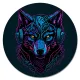Коврик для мыши Волк в наушниках, d.20см KM1115
