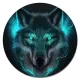 Коврик для мыши Спиритуальный волк, d.20см KM1117
