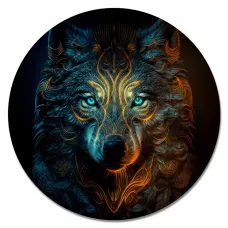 Коврик для мыши Волк, d.20см KM1119