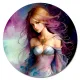 Коврик для мыши Девушка в платье, d.20см KM1124