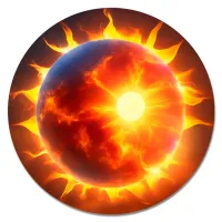 Коврик для мыши Пламенное небесное тело, d.20см KM1128