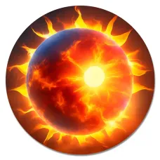 Коврик для мыши Пламенное небесное тело, d.20см KM1128