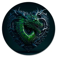 Коврик для мыши Дракон сердце, d.20см KM1132