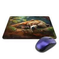 Коврик для мыши 22х18см Мишка в лесу KMP646