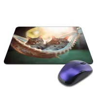 Коврик для мыши 22х18см Коты на гамаке KMP660