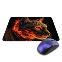 Коврик для мыши 22х18см Пламенный кот KMP662