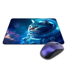 Коврик для мыши 22х18см Кошка в скафандре KMP664