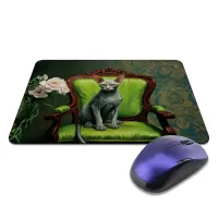 Коврик для мыши 22х18см Кот сфинкс на кресле KMP667