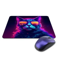 Коврик для мыши 22х18см Кот в очках KMP682