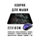 Коврик для мыши 22х18см Кошка с листьями KMP687