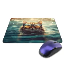 Коврик для мыши 22х18см Кот в воде KMP688