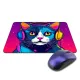 Коврик для мыши 22х18см Кошка в наушниках KMP689