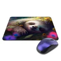 Коврик для мыши 22х18см Спящий ленивец KMP712