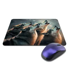 Коврик для мыши 22х18см Вой волков KMP723